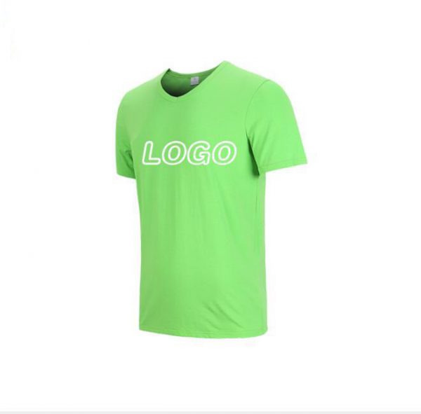 Promotional short sleeve v neck T-shirt