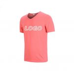 Promotional short sleeve v neck T-shirt
