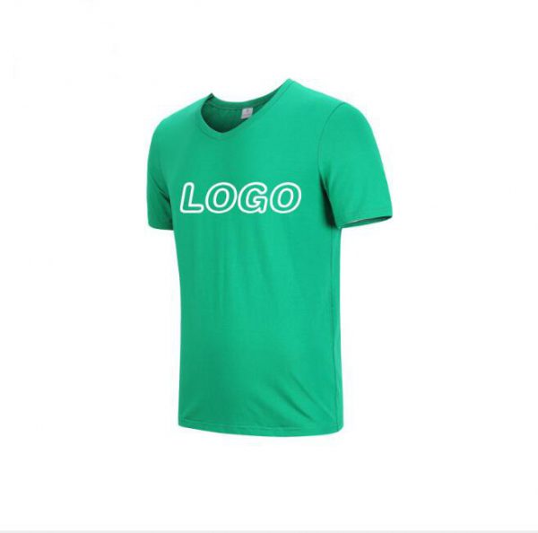 Promotional short sleeve v neck T-shirt