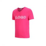Promotional short sleeve v neck T-shirt