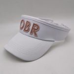 Textured Embroidery White Golf Hat
