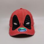 Broken washed style red marvel cap