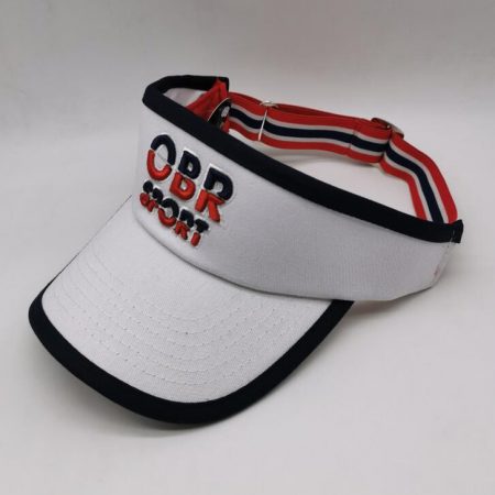Elastic Rear Band White Visor