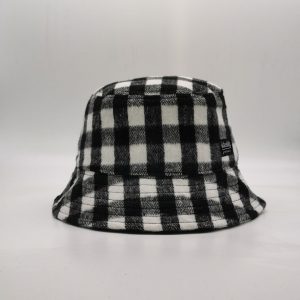 Rpet winter checked bucket hat
