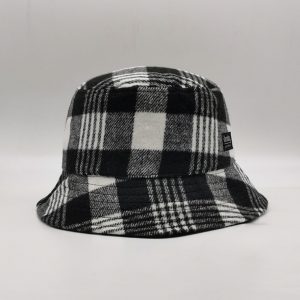 Rpet winter checked bucket hat