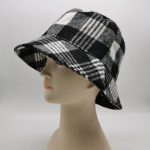 Rpet winter bigger checked bucket hat