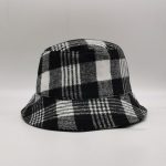 Rpet winter bigger checked bucket hat
