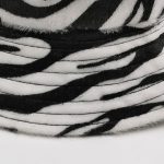 Winter Plush Bucket Hat Warm Zebra Animal Print Fisherman Cap