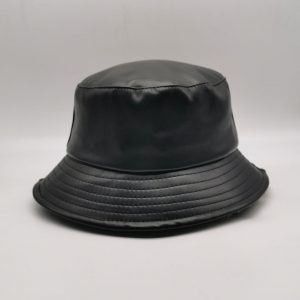 Unisex Fashion Bucket Hat PU Leather Rain Hat Waterproof Fisherman Hat