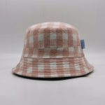 Rpet winter baffled checked bucket hat