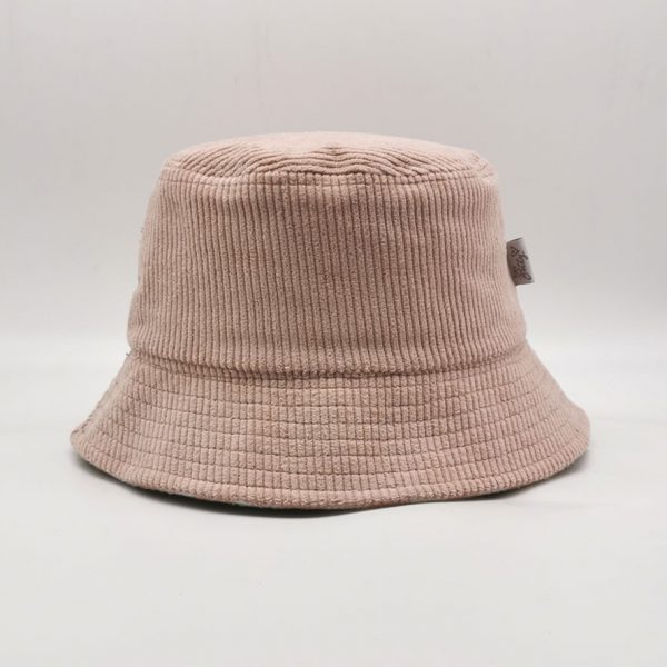 Rpet winter baffled checked bucket hat