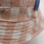 Rpet winter baffled checked bucket hat