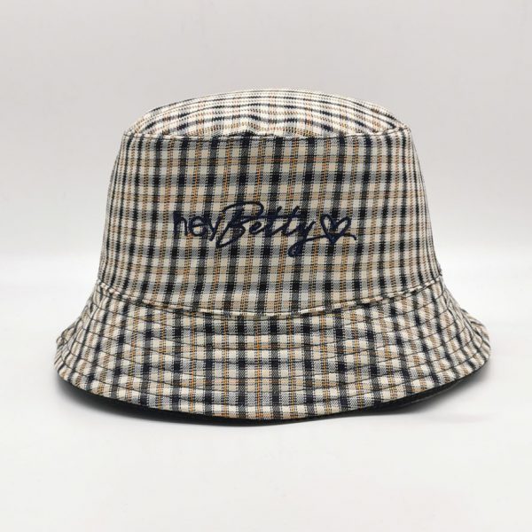 Corduroy Reversible Bucket Hat Unisex Cotton Checked Sun Fishing Hat