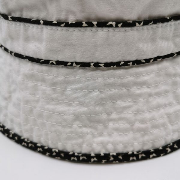 Unisex cotton canvas binding bucket hat