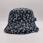 Cotton corduroy floral allover print double side hat