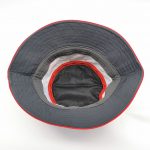 Charcoal laser cut out floppy silver TPU branding bucket hat