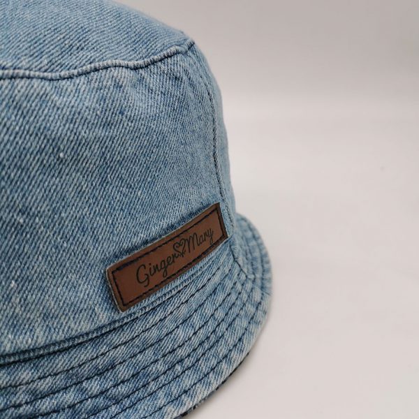 Short brim fedora hat washed jean floppy