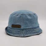 Short brim fedora hat washed jean floppy