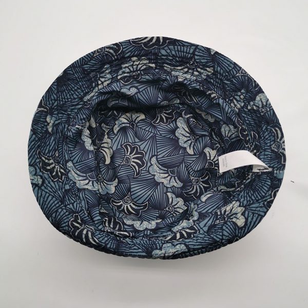 Short brim fedora hat washed jean floppy