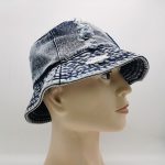 Vintage 100% Cotton Denim Bucket Hat Casual Outdoor Boonie Hat