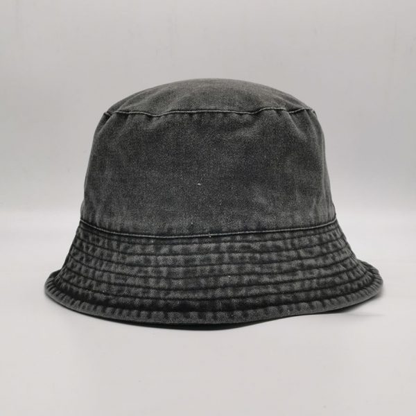 Plain Washed Denim Washed Cotton Bucket Hat Summer Outdoor Cap