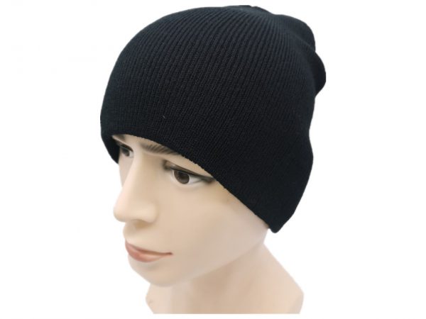 Solid unisex acrylic cuffless beanies beanie hats