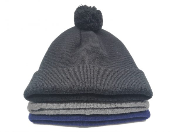 Classic Winter Pom Hats Acrylic Knit Cuff Beanie Daily Beanie Hat
