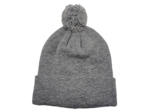 Classic Winter Pom Hats Acrylic Knit Cuff Beanie Daily Beanie Hat