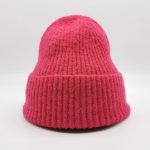 Acrylic soft hand feeling folding beanie