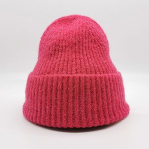 Acrylic soft hand feeling folding beanie