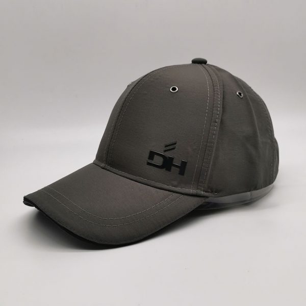 Ottoman Grey textured fabric branded cap
