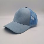 Blank Plain Premium Suede 5 Panel Trucker Cap