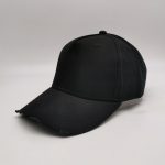 5 Panel Classic Broken Baseball Caps with Silver Buckle Adjustable