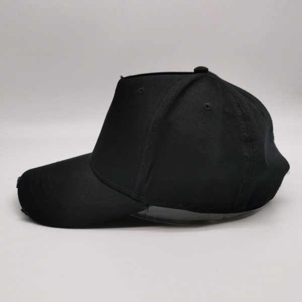 5 Panel Classic Broken Baseball Caps with Silver Buckle Adjustable