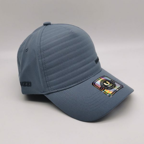 UZZI Spandex Fabric Embossed 5 Panel Caps Strap Closure Baseball Hats