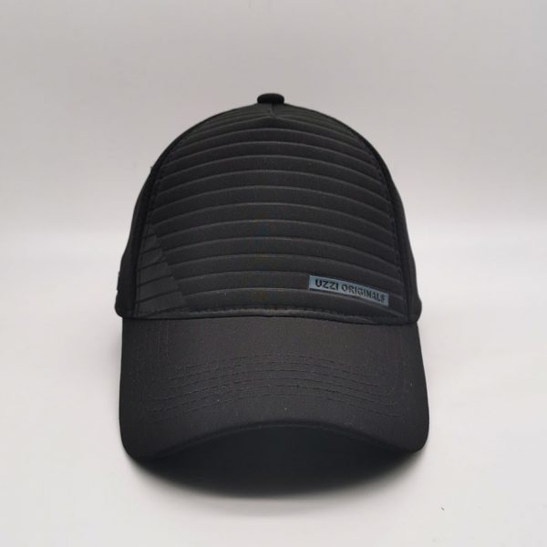 UZZI Spandex Fabric Embossed 5 Panel Caps Strap Closure Baseball Hats