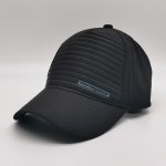 UZZI Spandex Fabric Embossed 5 Panel Caps Strap Closure Baseball Hats