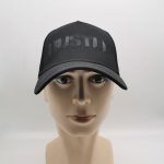 أسود الساتان TPU شعار قبعة البيسبول النسيج حزام إغلاق قبعة رياضية