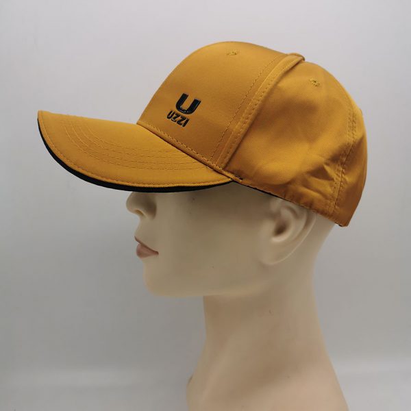 Mustard Nylon Middle Profile Structured Baseball Cap For Men and Women