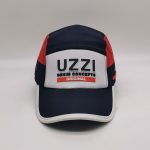 UZZI 3 Tone Navy Red White Fashion Camper Cap Classic Jockey Hat