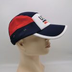 UZZI 3 Tone Navy Red White Fashion Camper Cap Classic Jockey Hat