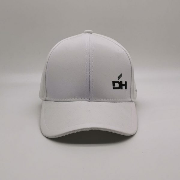 White Microfiber Peach Sports Cap