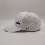 White Microfiber Peach Sports Cap Professional Cap