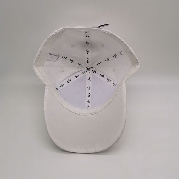 White Microfiber Peach Sports Cap Professional Cap