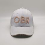 Textured Embroidery White Peak Cap