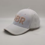OBR Textured Embroidery White Spandex Peak Cap