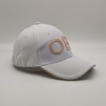 OBR Textured Embroidery White Spandex Peak Cap