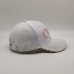 OBR Textured Embroidery White Spandex Peak Cap