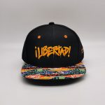 Topi snapback akrilik hitam FARCRY6 dengan visor cetakan sublimasi