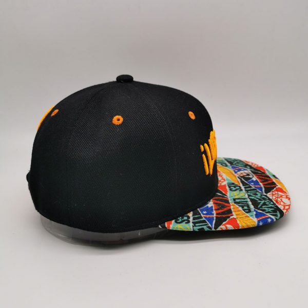FARCRY6 black acrylic snapback cap with sublimation print visor
